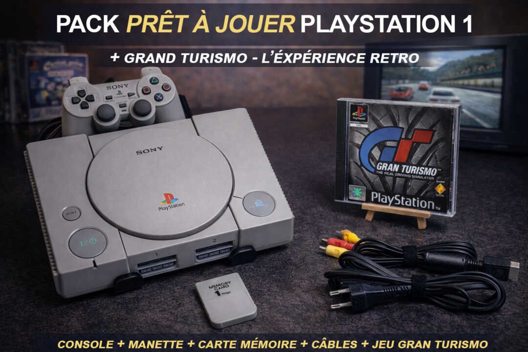 Pack PlayStation 1 - Prêt à Jouer - inclus Gran Turismo
